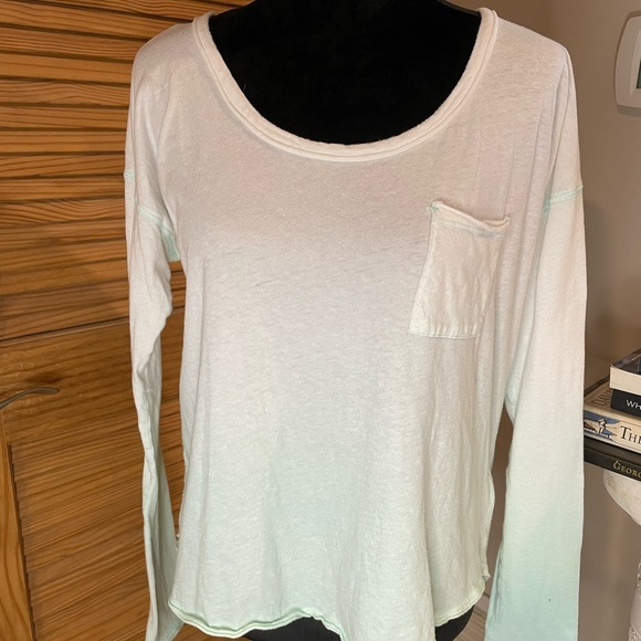 We The Free long sleeve minty bayalage T-shirt - Picture 2 of 9